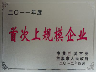 2011年首次上規模企業(yè)